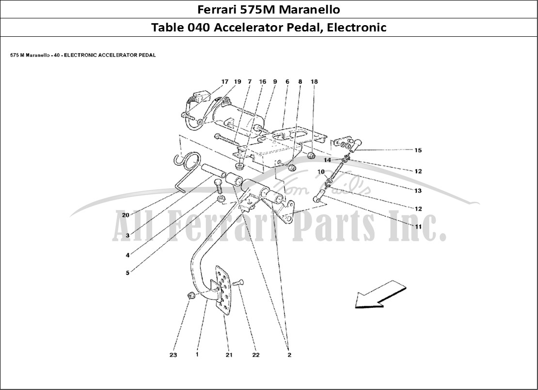 Ferrari Parts Ferrari 575M Maranello Page 040 Electronic Accelerator Pe