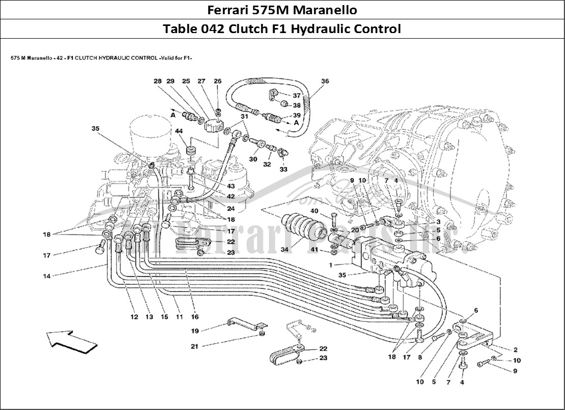 Ferrari Parts Ferrari 575M Maranello Page 042 F1 Clutch Hydraulic Contr