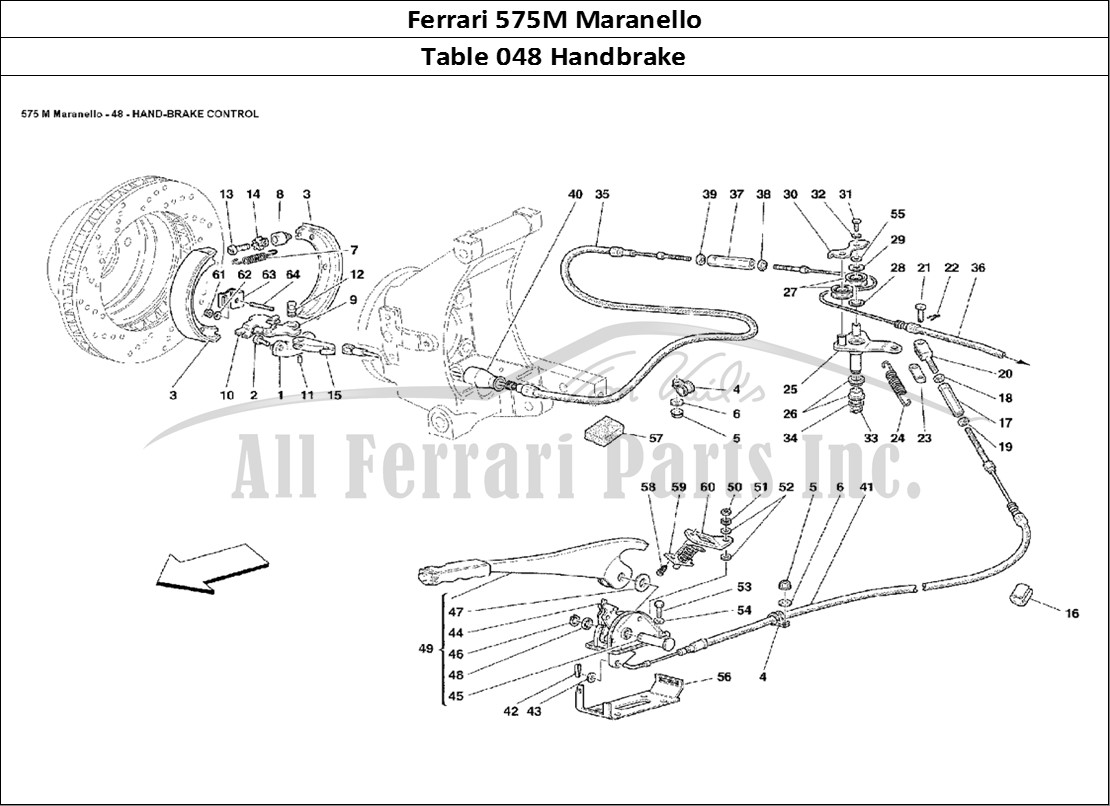 Ferrari Parts Ferrari 575M Maranello Page 048 Hand Brake Control