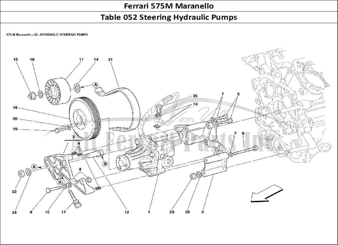 Ferrari Parts Ferrari 575M Maranello Page 052 Hydraulic Steering Pumps