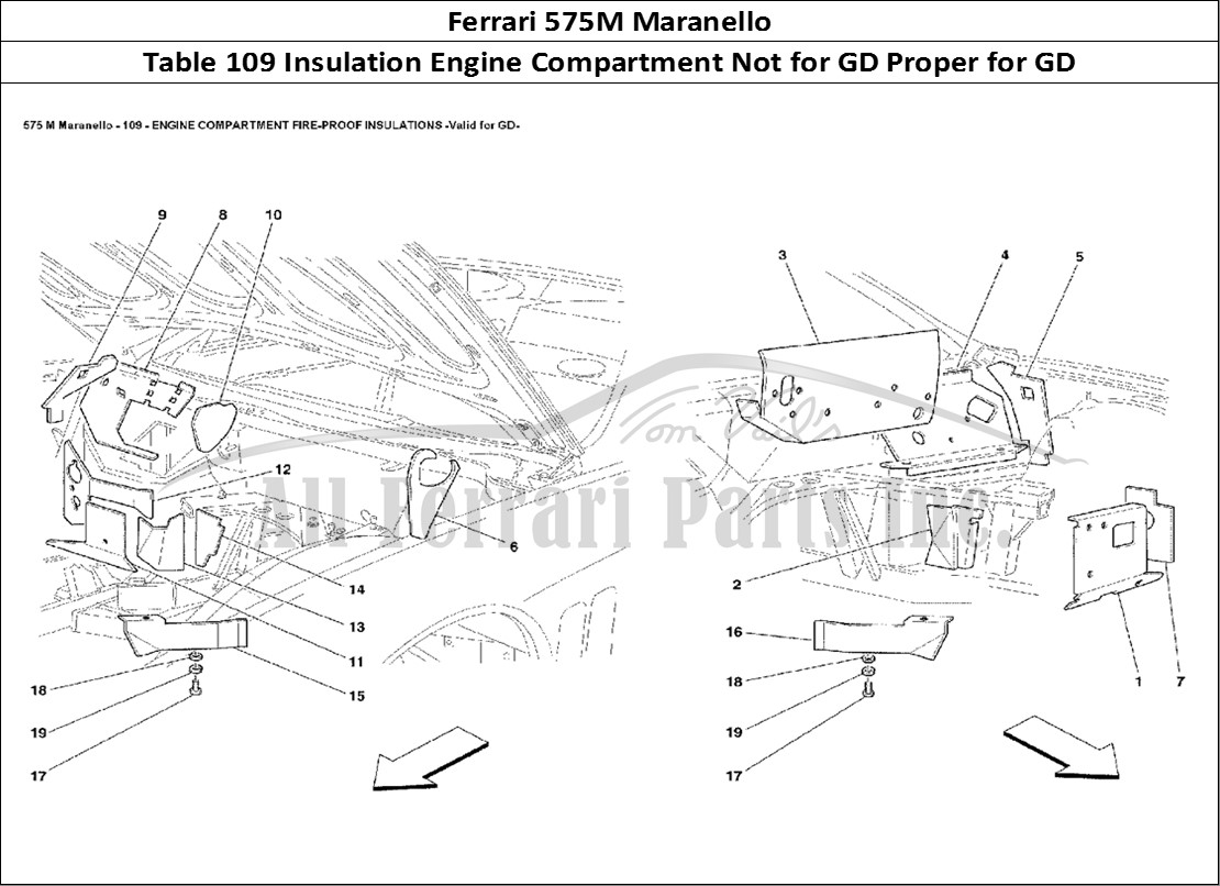 Ferrari Parts Ferrari 575M Maranello Page 109 Engine Compartment Fire P