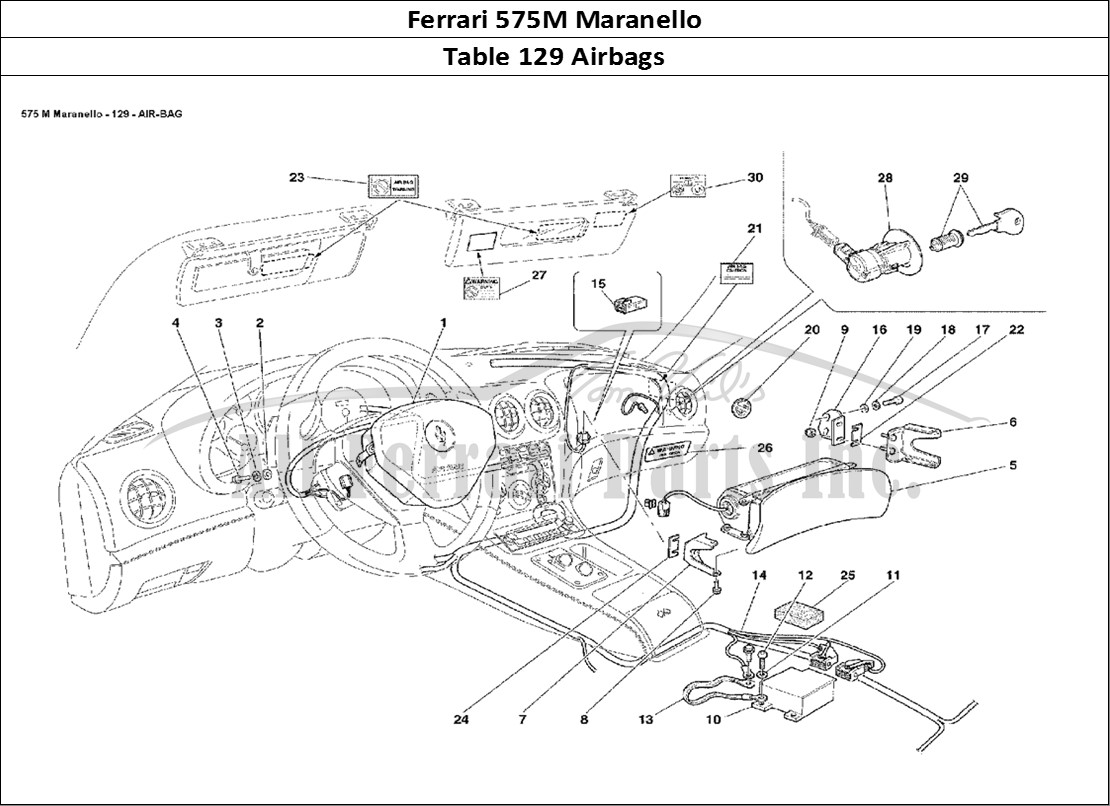 Ferrari Parts Ferrari 575M Maranello Page 129 Air Bag