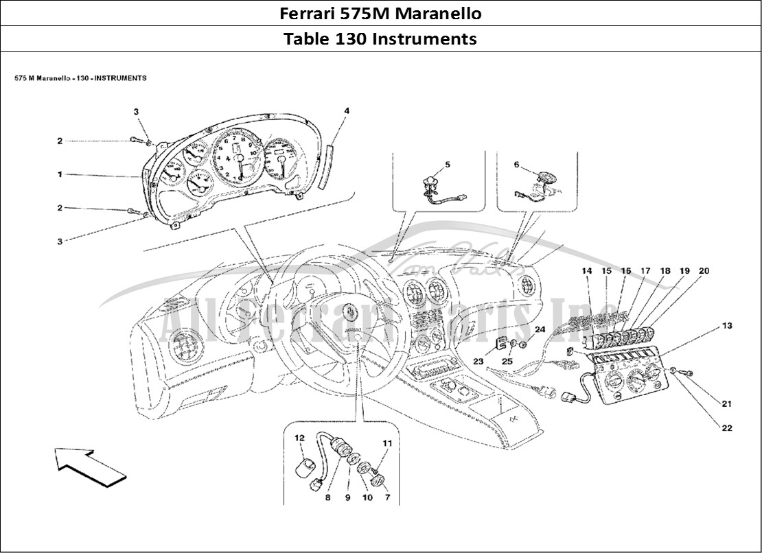 Ferrari Parts Ferrari 575M Maranello Page 130 Instruments