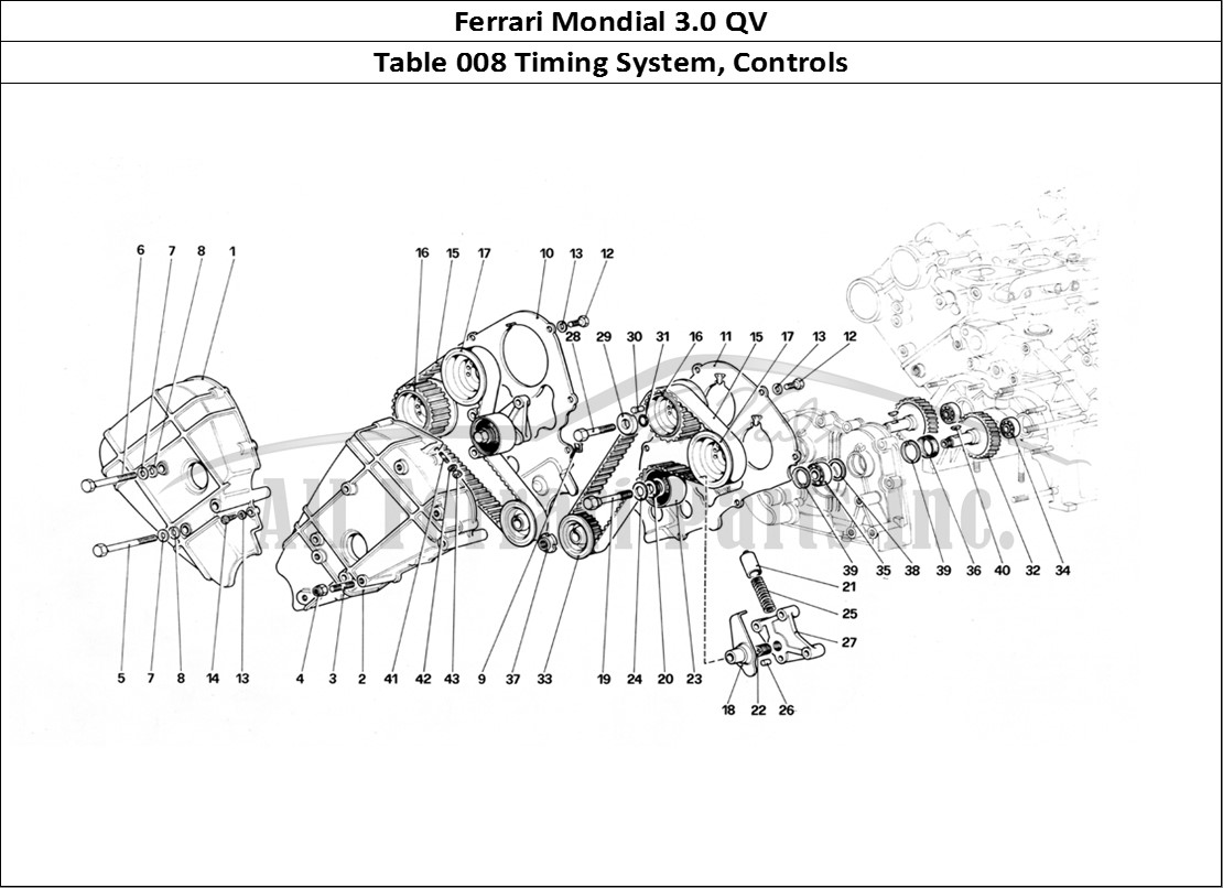 Ferrari Parts Ferrari Mondial 3.0 QV (1984) Page 008 Timing System - Controls