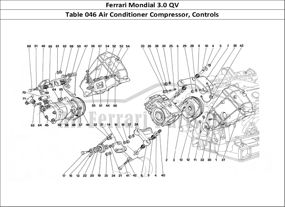 Ferrari Parts Ferrari Mondial 3.0 QV (1984) Page 046 Air Conditioning Compress