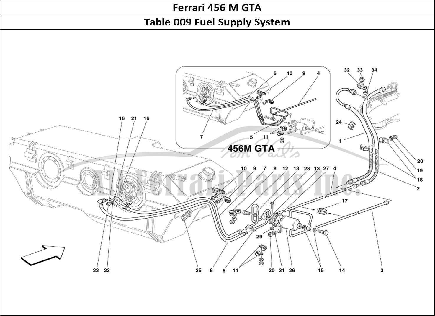 Ferrari Parts Ferrari 456 M GT Page 009 Fuel Supply System