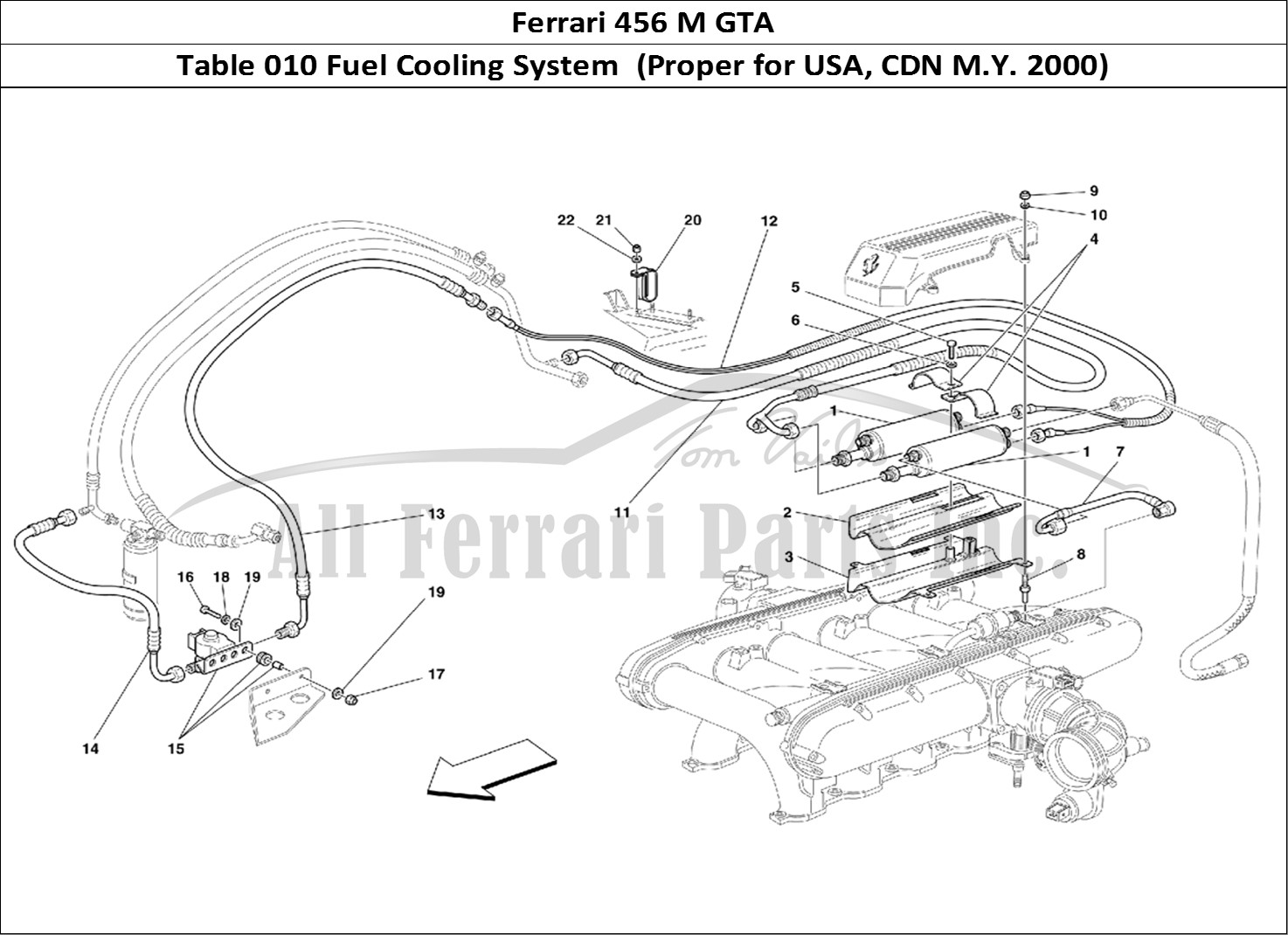 Ferrari Parts Ferrari 456 M GT Page 010 Fuel Cooling System -Vali