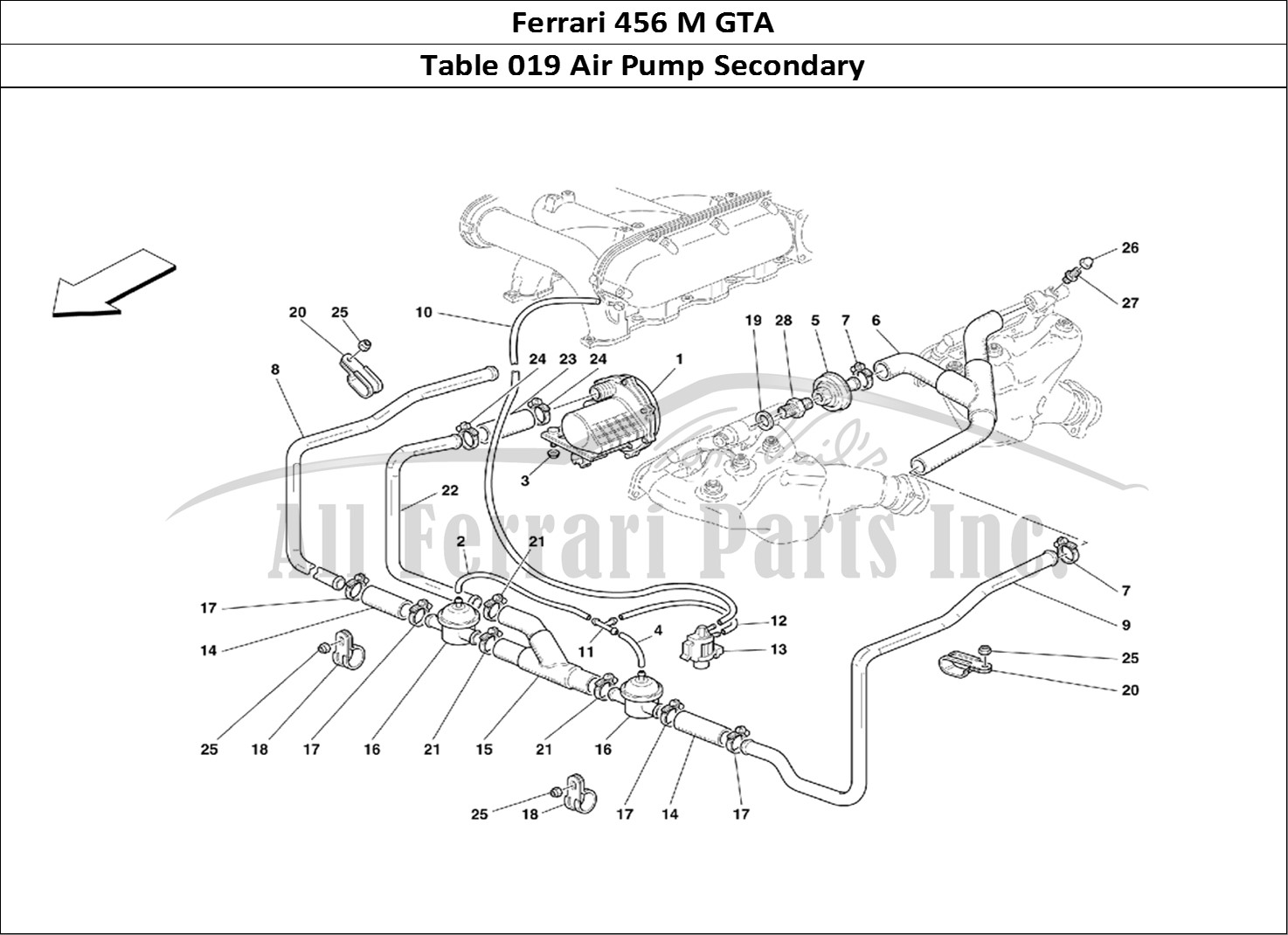Ferrari Parts Ferrari 456 M GT Page 019 Secondary Air Pump