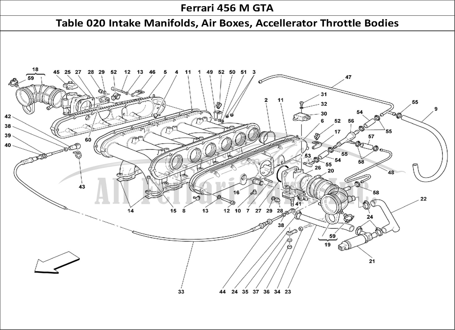 Ferrari Parts Ferrari 456 M GT Page 020 Air Intake Manifolds
