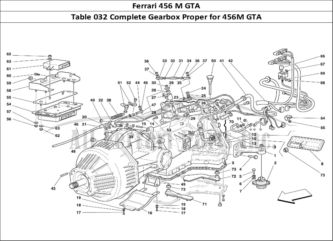 Ferrari Parts Ferrari 456 M GT Page 032 Complete Gearbox -Valid f