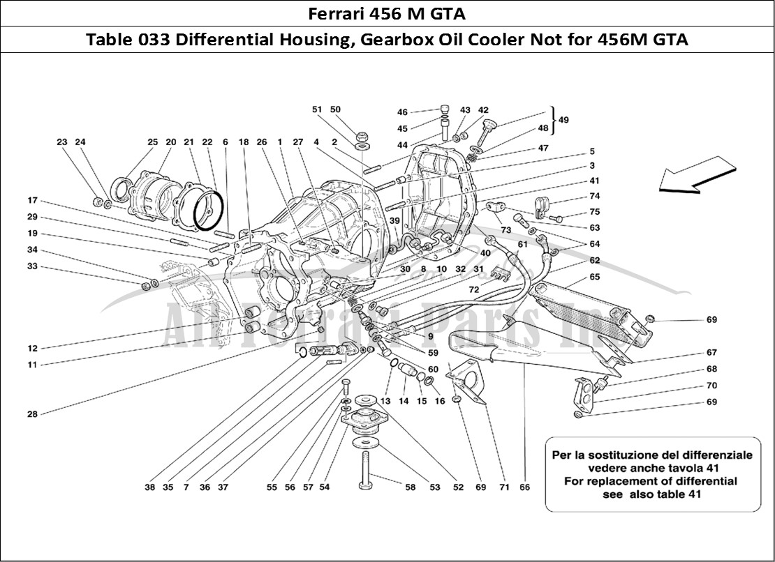 Ferrari Parts Ferrari 456 M GT Page 033 Differential Carrier and