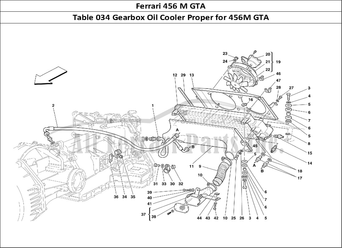 Ferrari Parts Ferrari 456 M GT Page 034 Gearbox Cooling Radiator