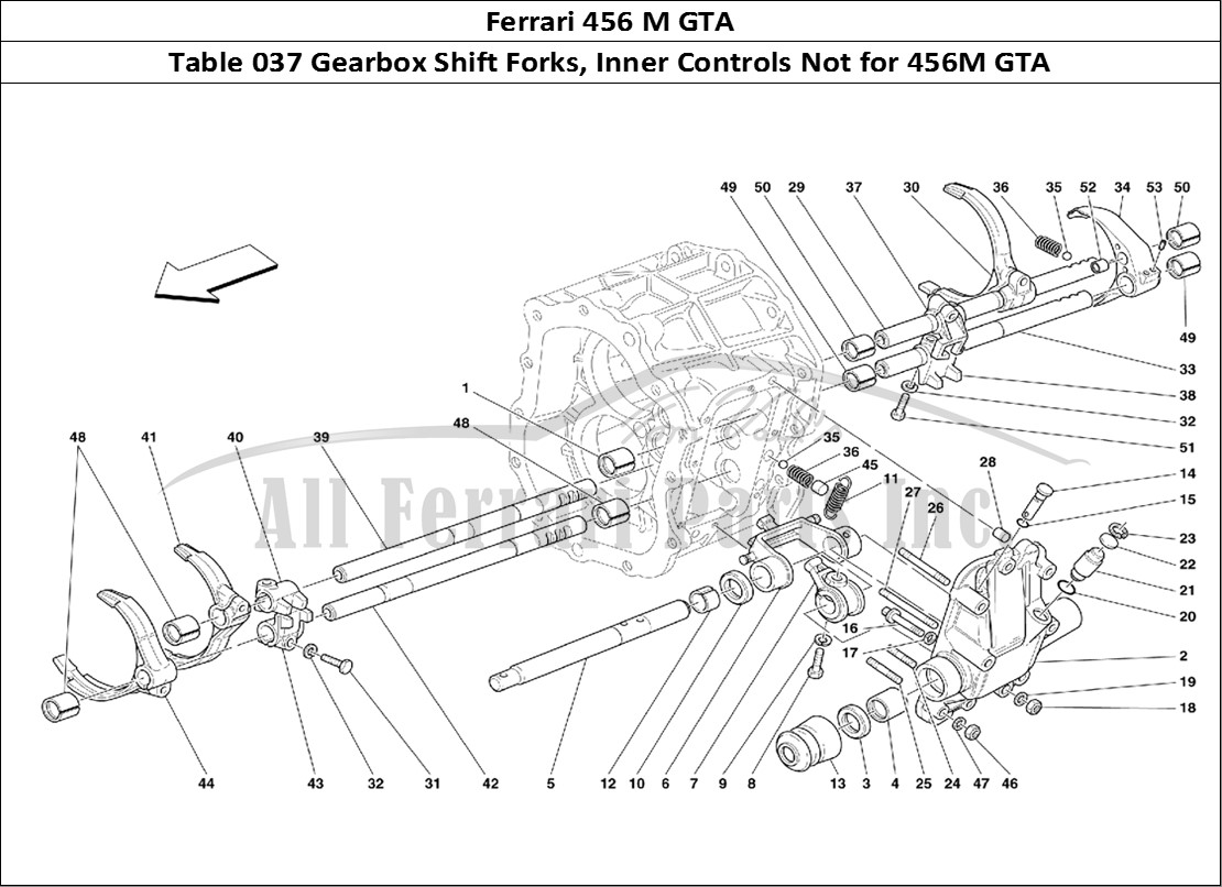 Ferrari Parts Ferrari 456 M GT Page 037 Inside Gearbox Controls -