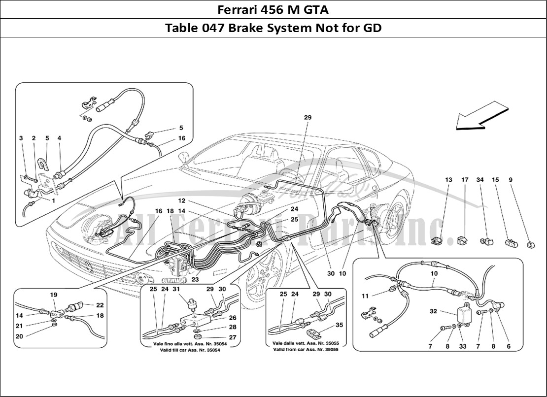 Ferrari Parts Ferrari 456 M GT Page 047 Brake System -Not for GD