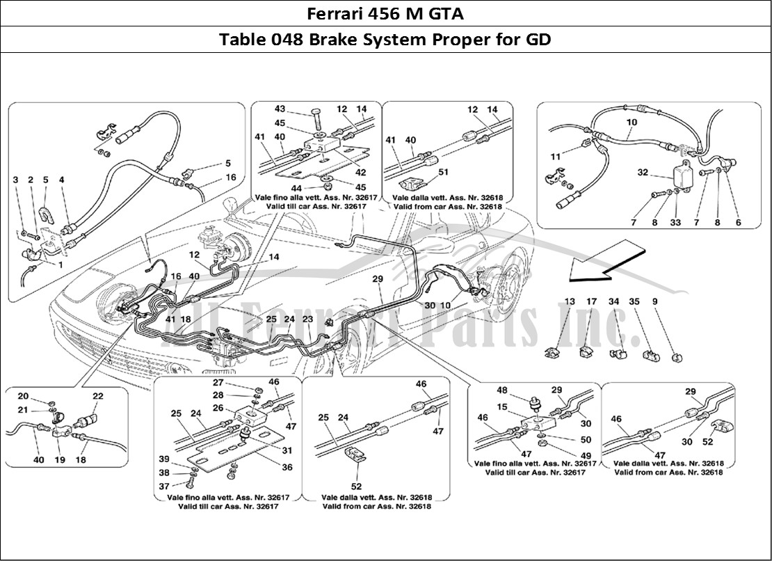 Ferrari Parts Ferrari 456 M GT Page 048 Brake System -Valid for G