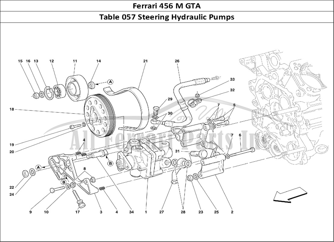 Ferrari Parts Ferrari 456 M GT Page 057 Hydraulic Steering Pumps