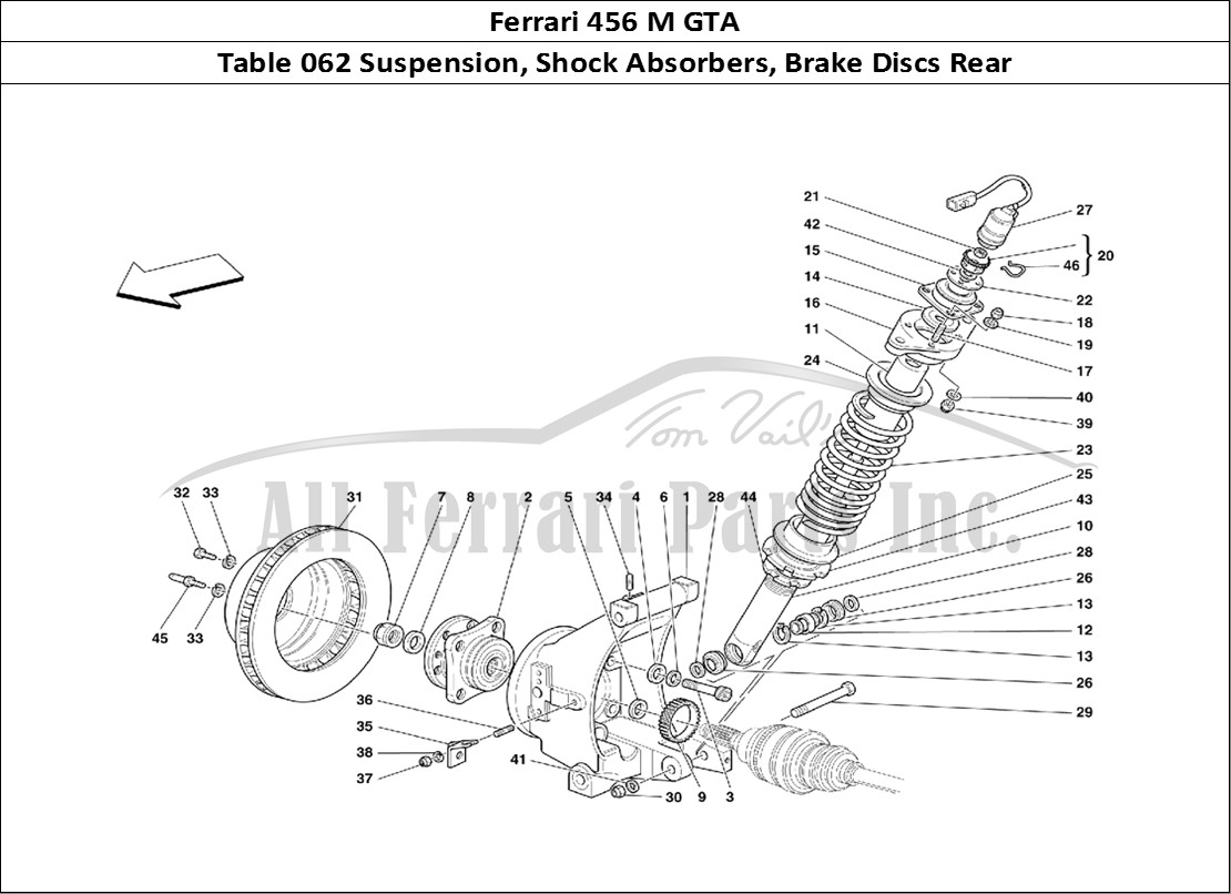 Ferrari Parts Ferrari 456 M GT Page 062 Rear Suspension - Shock A