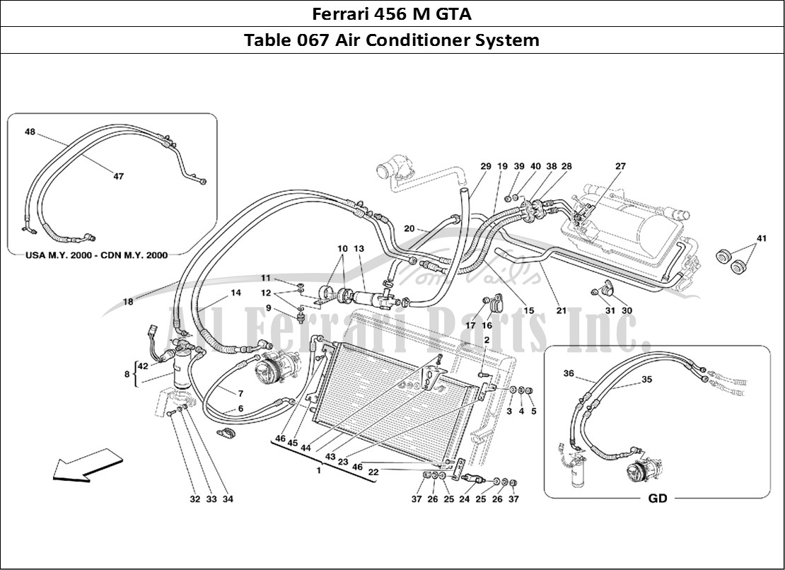 Ferrari Parts Ferrari 456 M GT Page 067 Air Conditioning System