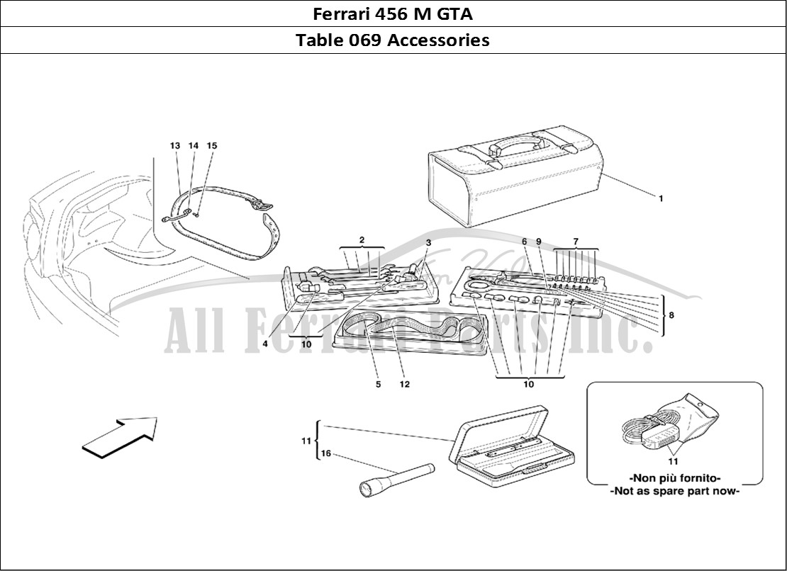 Ferrari Parts Ferrari 456 M GT Page 069 Equipment and Fixing