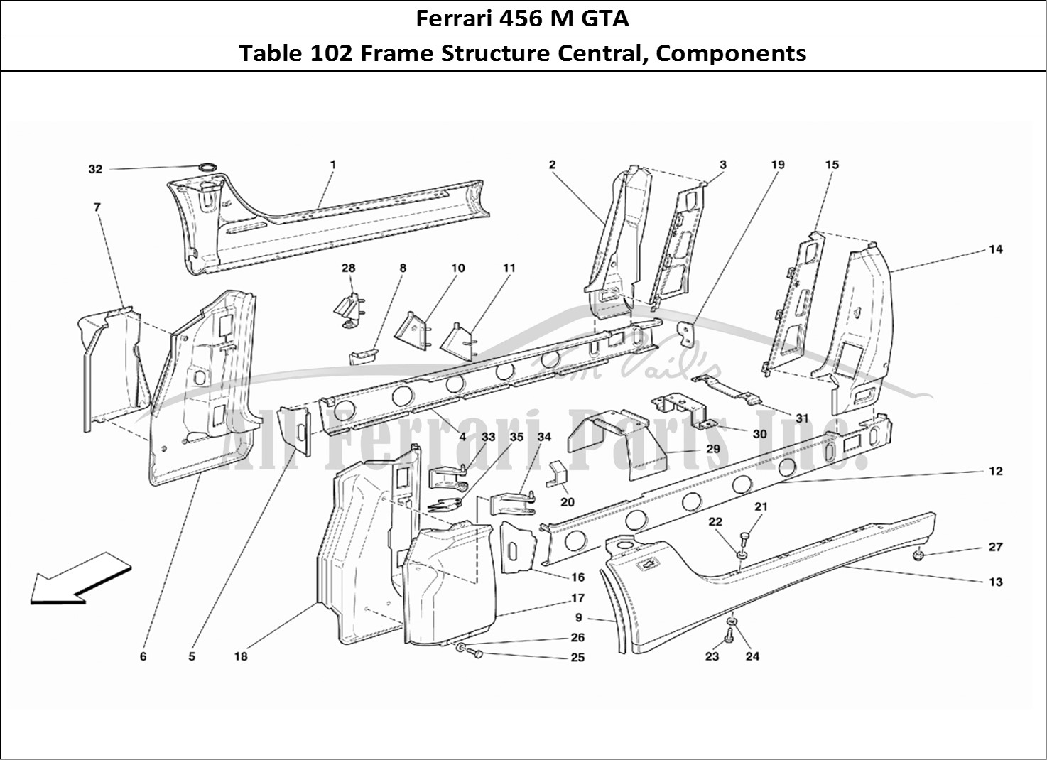 Ferrari Parts Ferrari 456 M GT Page 102 Central Structures and Co