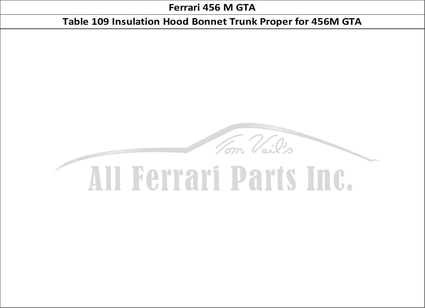 Ferrari Parts Ferrari 456 M GT Page 109 Trunk Hood Insulations -V