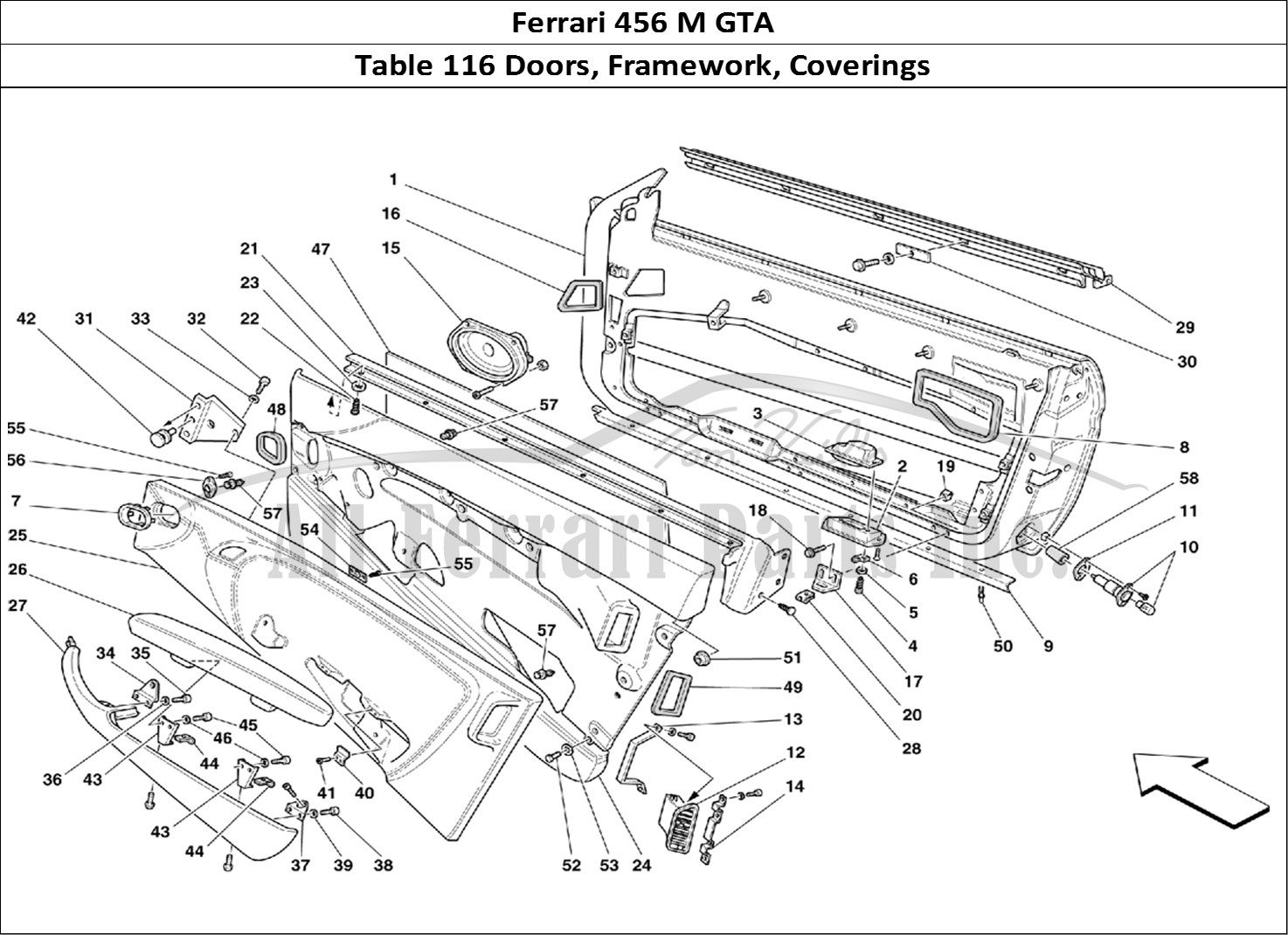 Ferrari Parts Ferrari 456 M GT Page 116 Doors - Framework and Cov