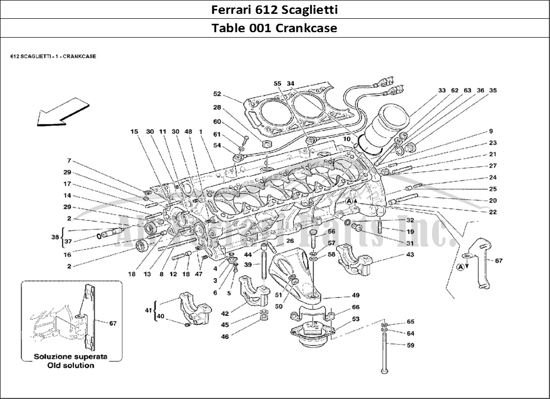 Ferrari Parts Ferrari 612 Scaglietti Page 001 Crankcase