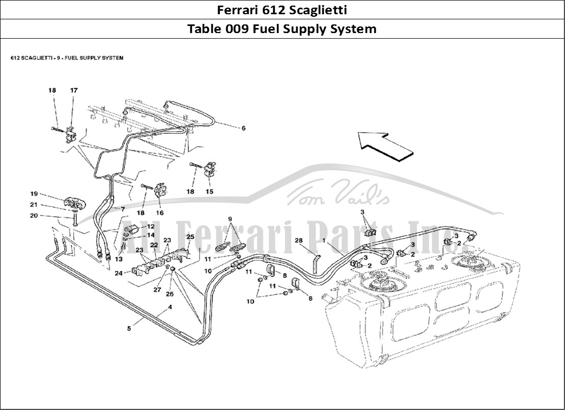 Ferrari Parts Ferrari 612 Scaglietti Page 009 Fuel Supply System