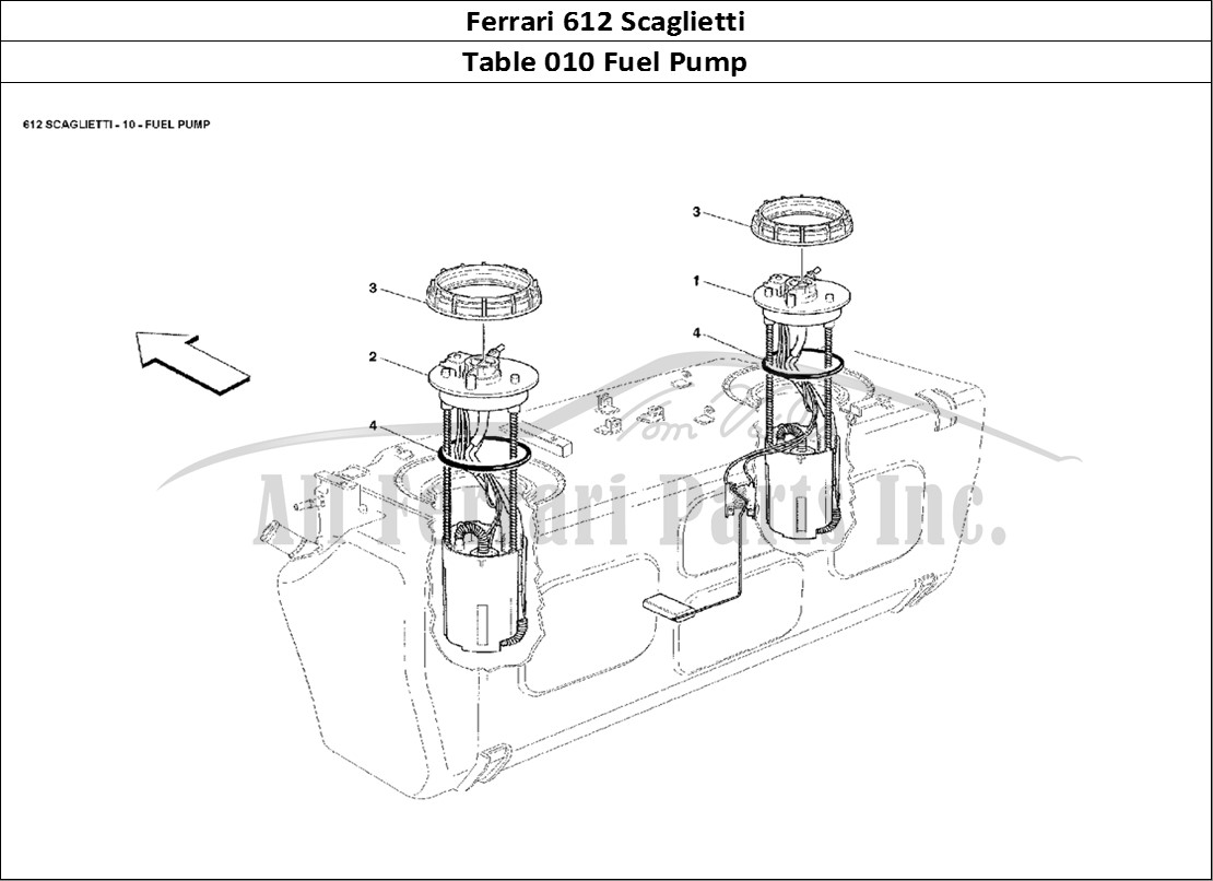 Ferrari Parts Ferrari 612 Scaglietti Page 010 Fuel Pump