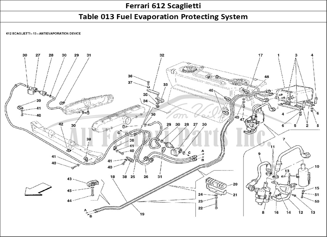 Ferrari Parts Ferrari 612 Scaglietti Page 013 Antievaporation Device