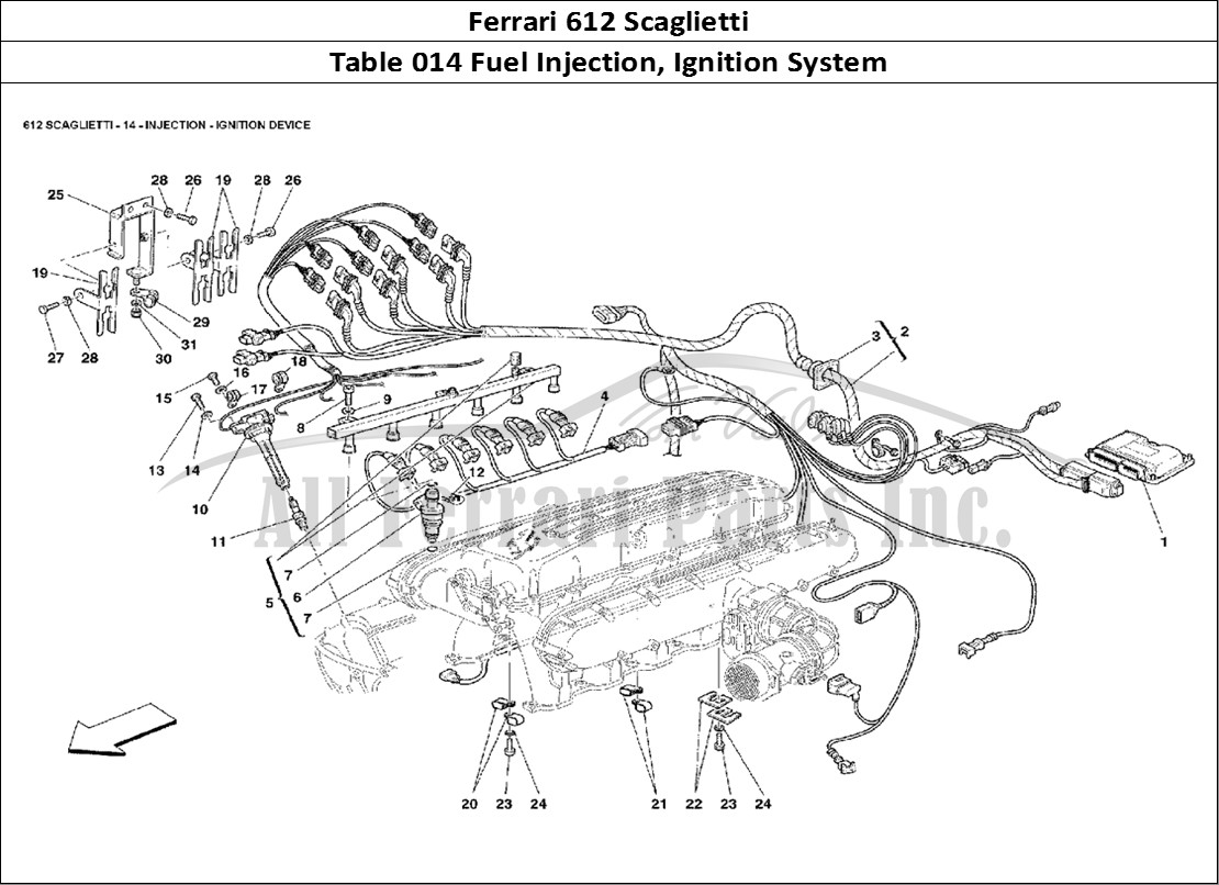 Ferrari Parts Ferrari 612 Scaglietti Page 014 Injection: Ignition Devic