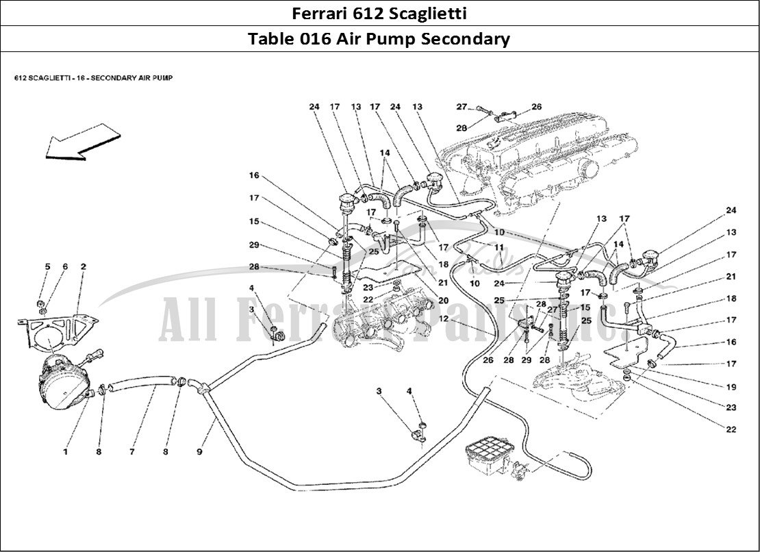 Ferrari Parts Ferrari 612 Scaglietti Page 016 Secondary Air Pump