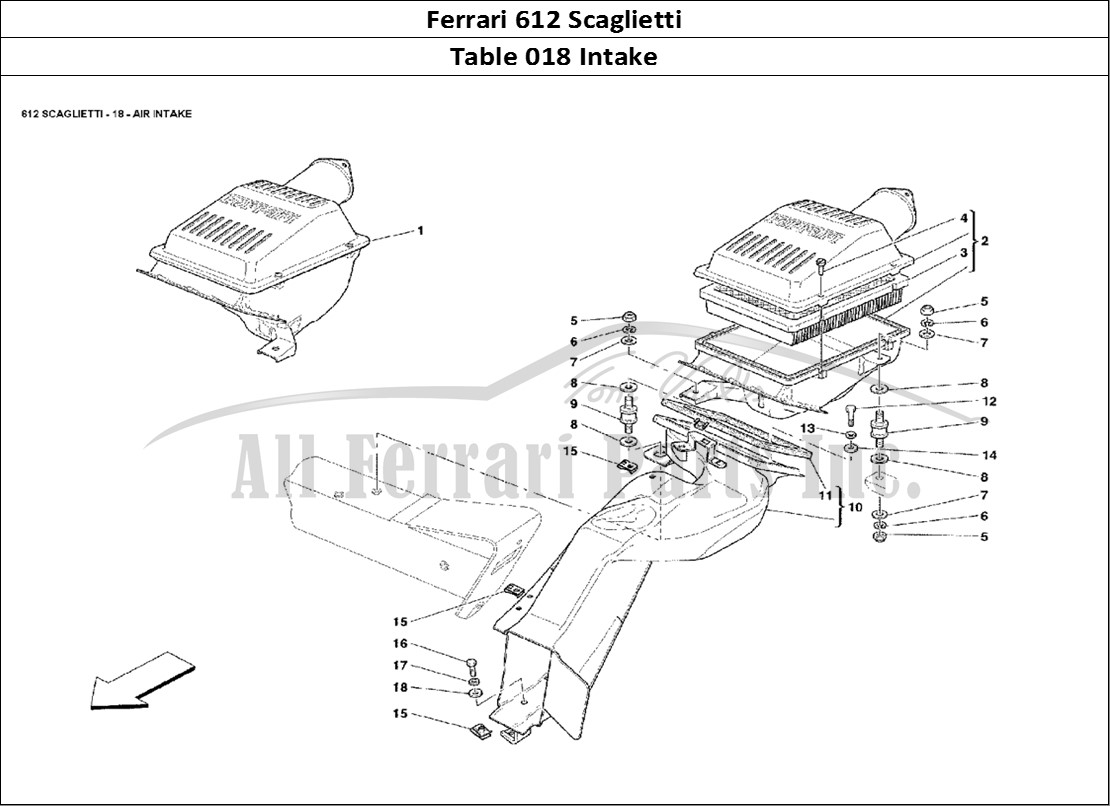 Ferrari Parts Ferrari 612 Scaglietti Page 018 Air Intake