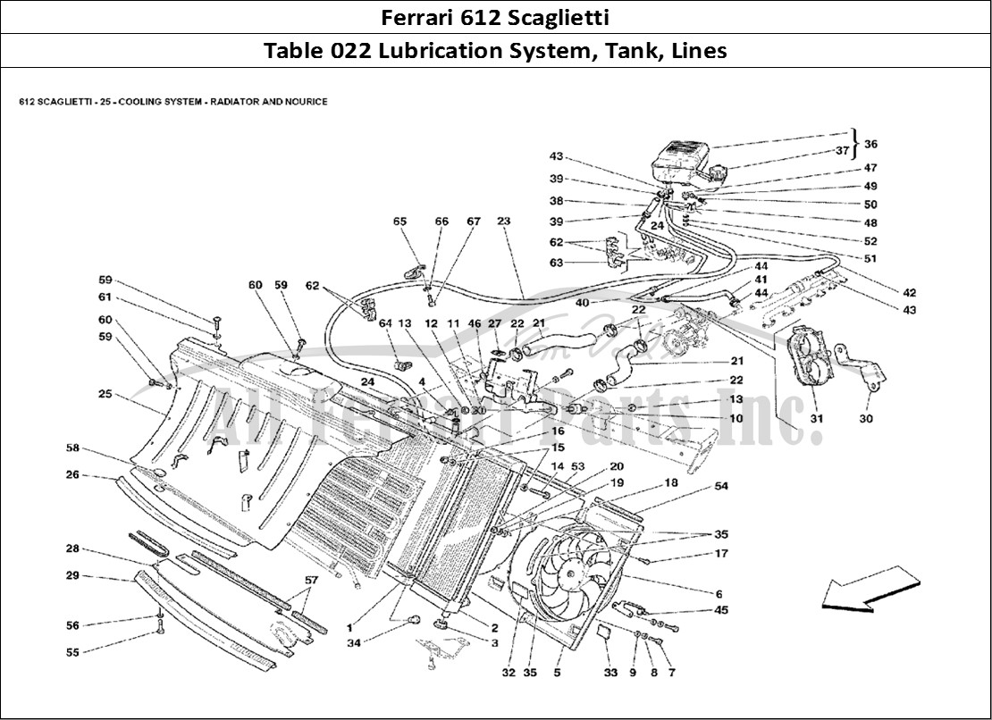 Ferrari Parts Ferrari 612 Scaglietti Page 022 Lubrication System: Tank