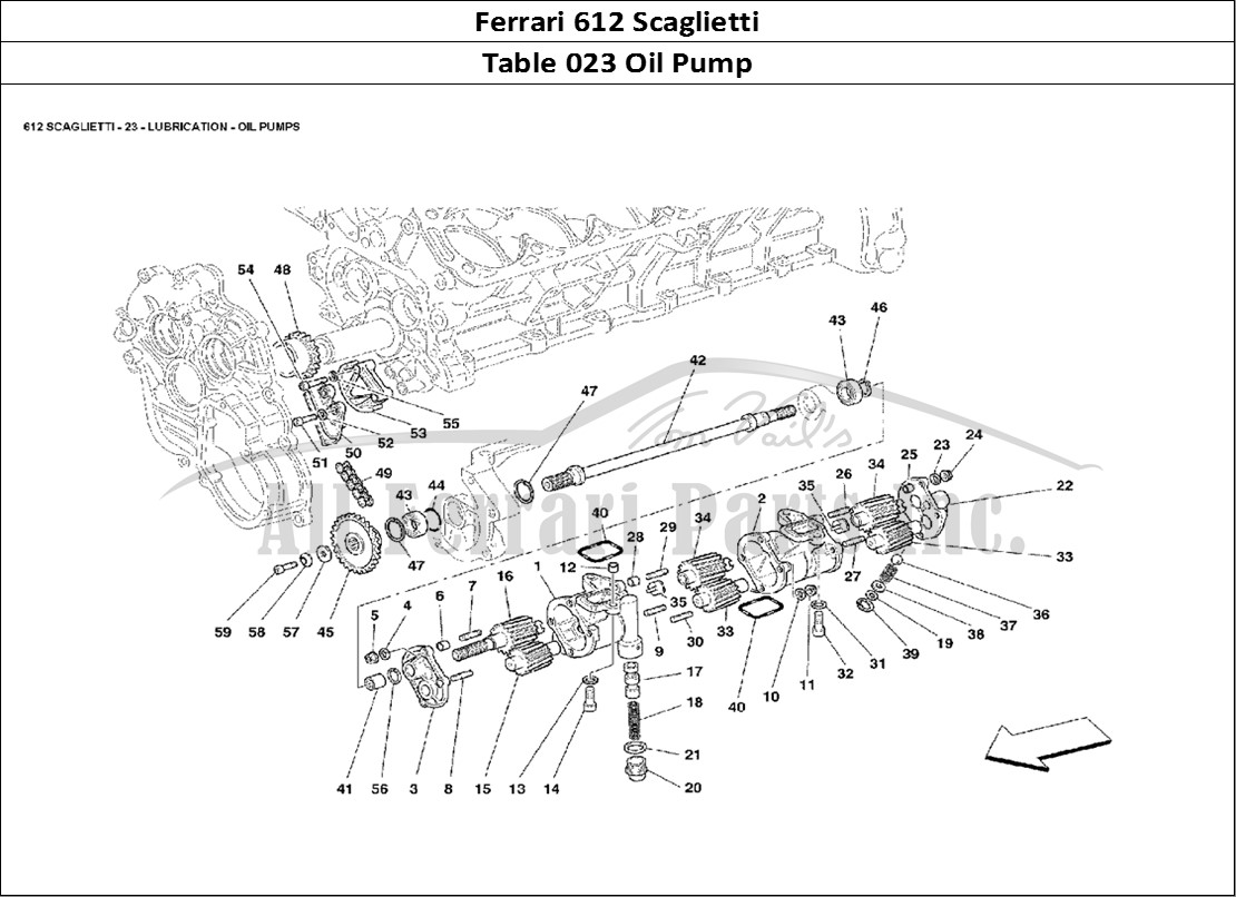 Ferrari Parts Ferrari 612 Scaglietti Page 023 Lubrication: Oil Pumps