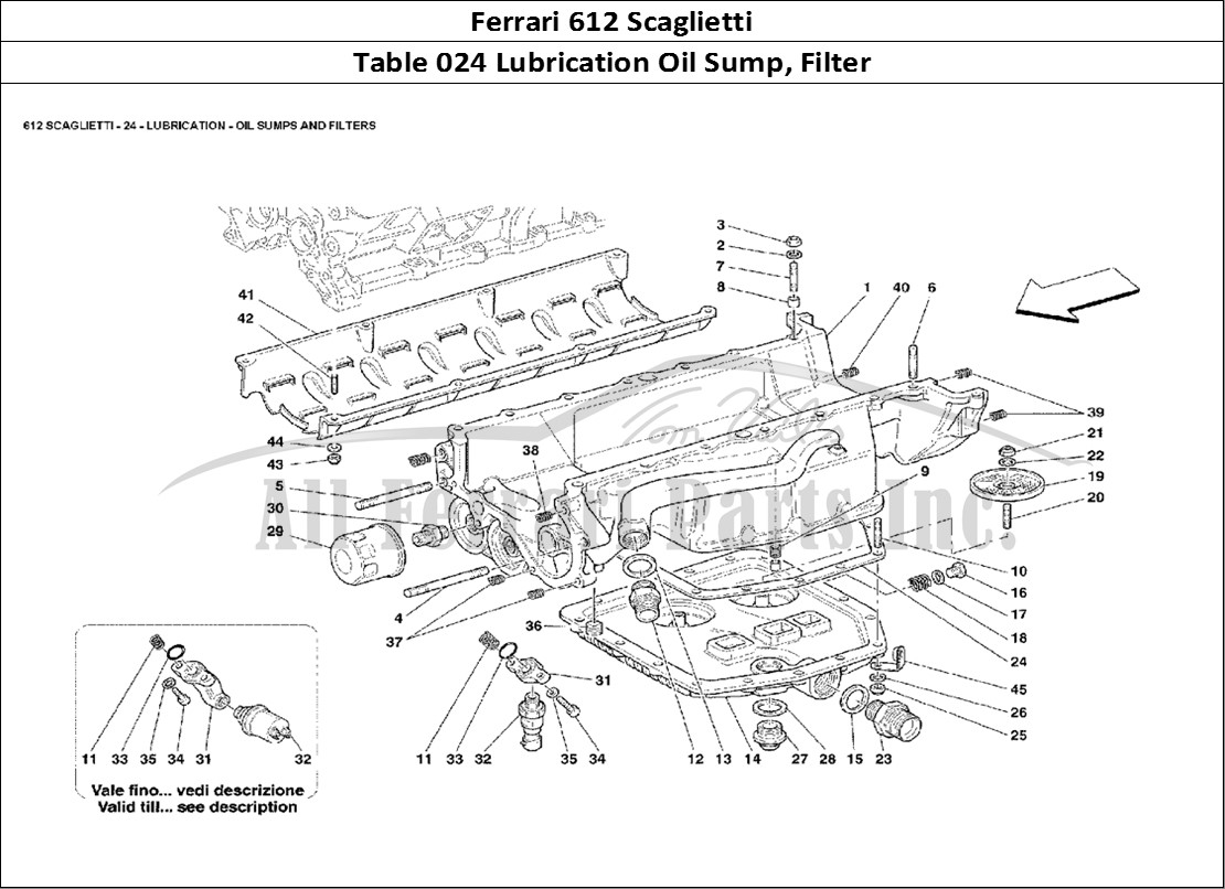 Ferrari Parts Ferrari 612 Scaglietti Page 024 Lubrication: Oil Sumps &