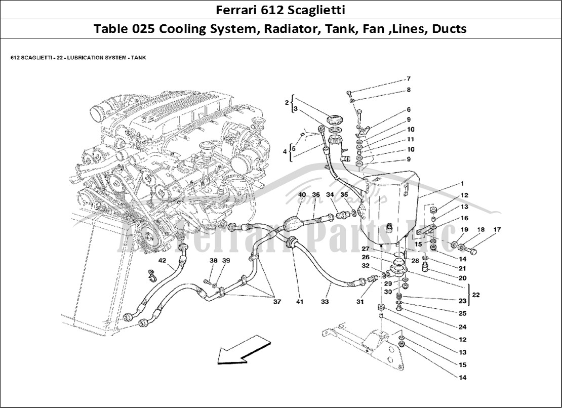 Ferrari Parts Ferrari 612 Scaglietti Page 025 Cooling System: Radiator