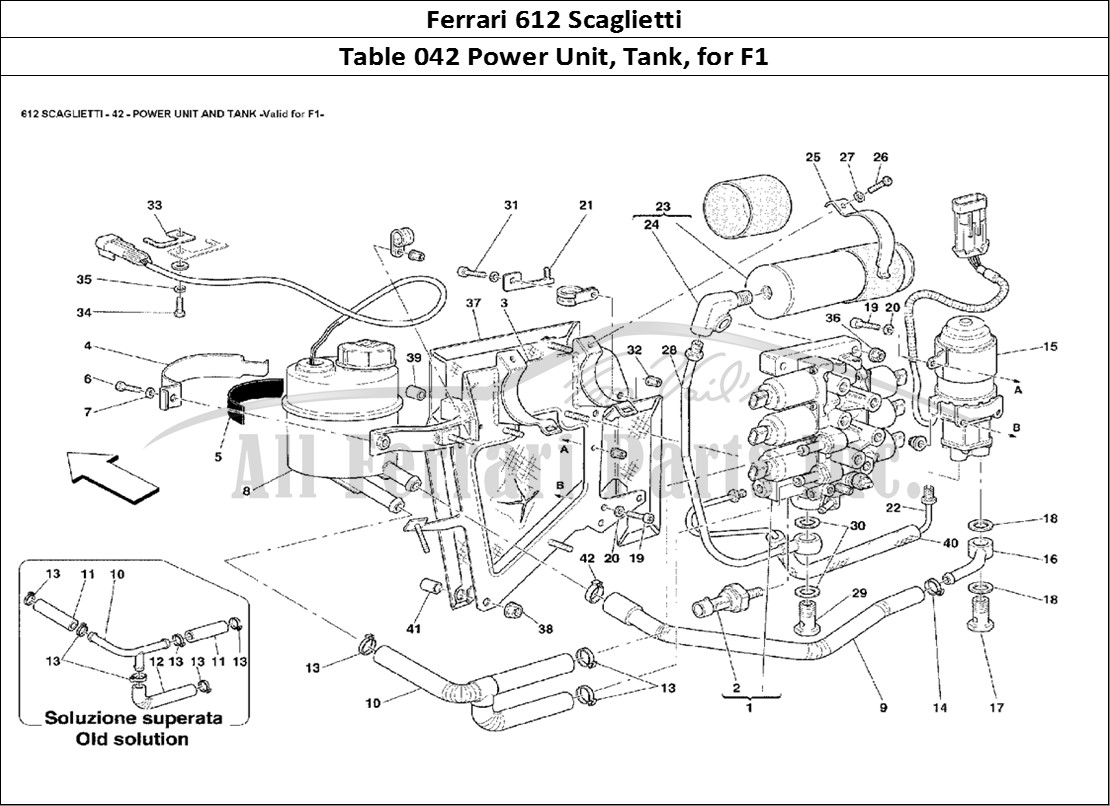 Ferrari Parts Ferrari 612 Scaglietti Page 042 Power Unit and Tank: For