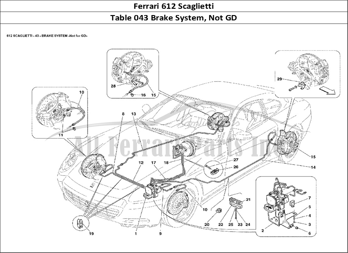 Ferrari Parts Ferrari 612 Scaglietti Page 043 Brake System: Not GD