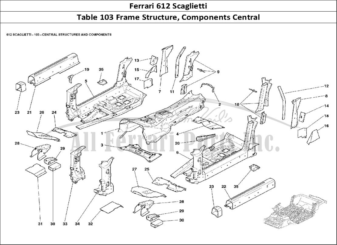 Ferrari Parts Ferrari 612 Scaglietti Page 103 Central Structures and Co