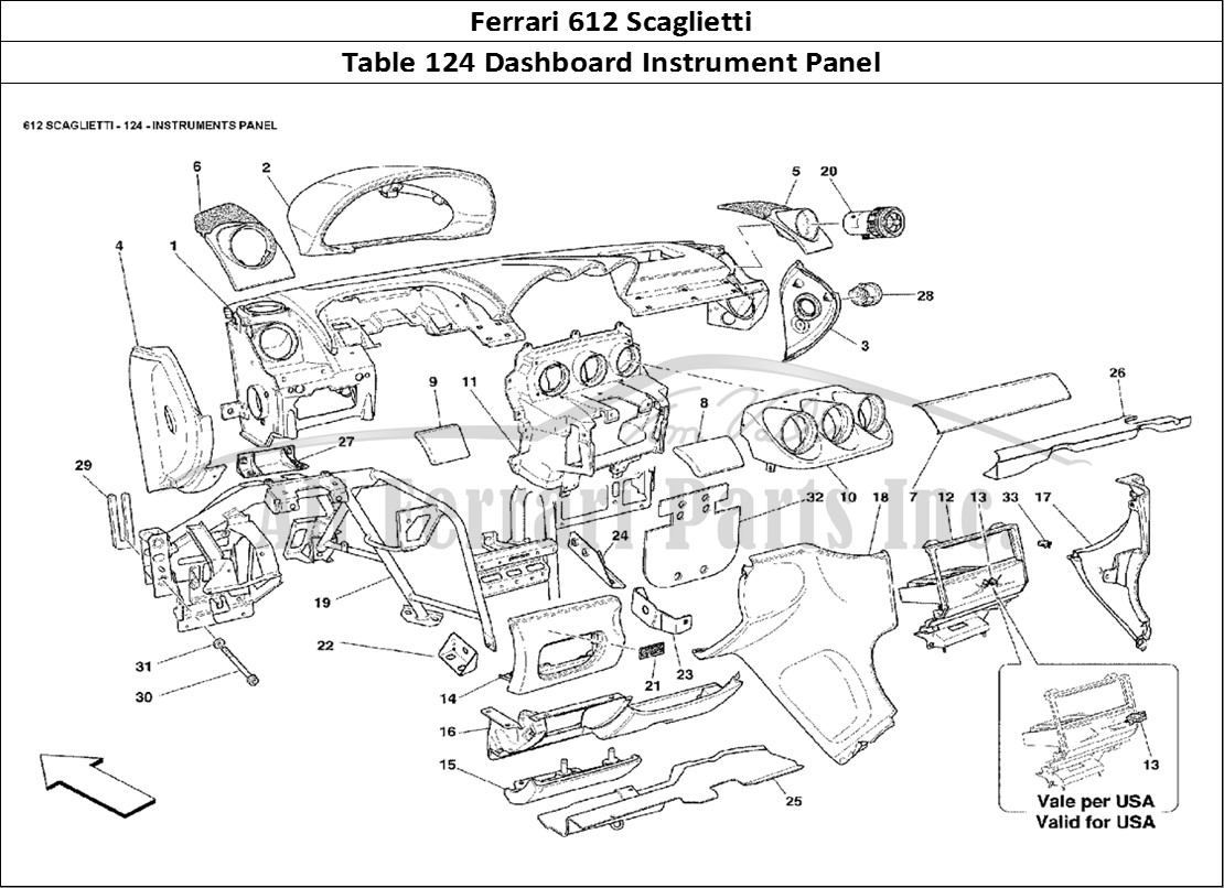 Ferrari Parts Ferrari 612 Scaglietti Page 124 Instrument Panel