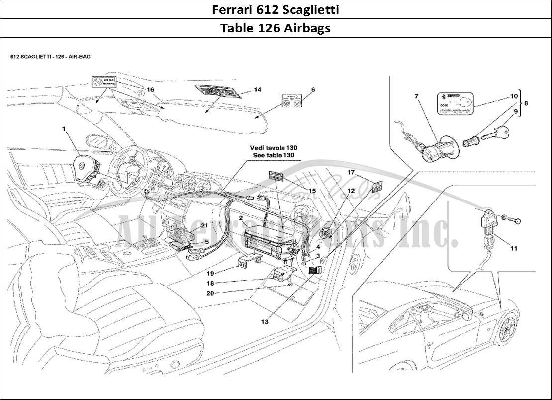 Ferrari Parts Ferrari 612 Scaglietti Page 126 Air-Bags