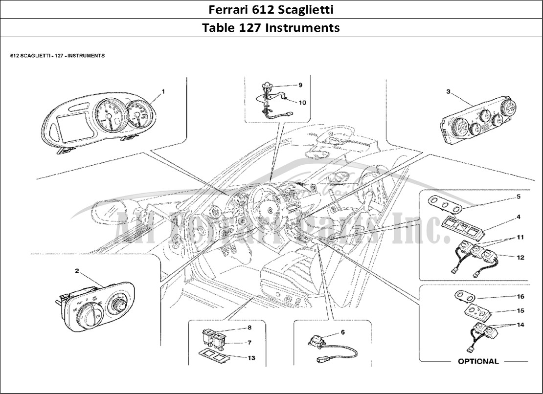 Ferrari Parts Ferrari 612 Scaglietti Page 127 Instruments