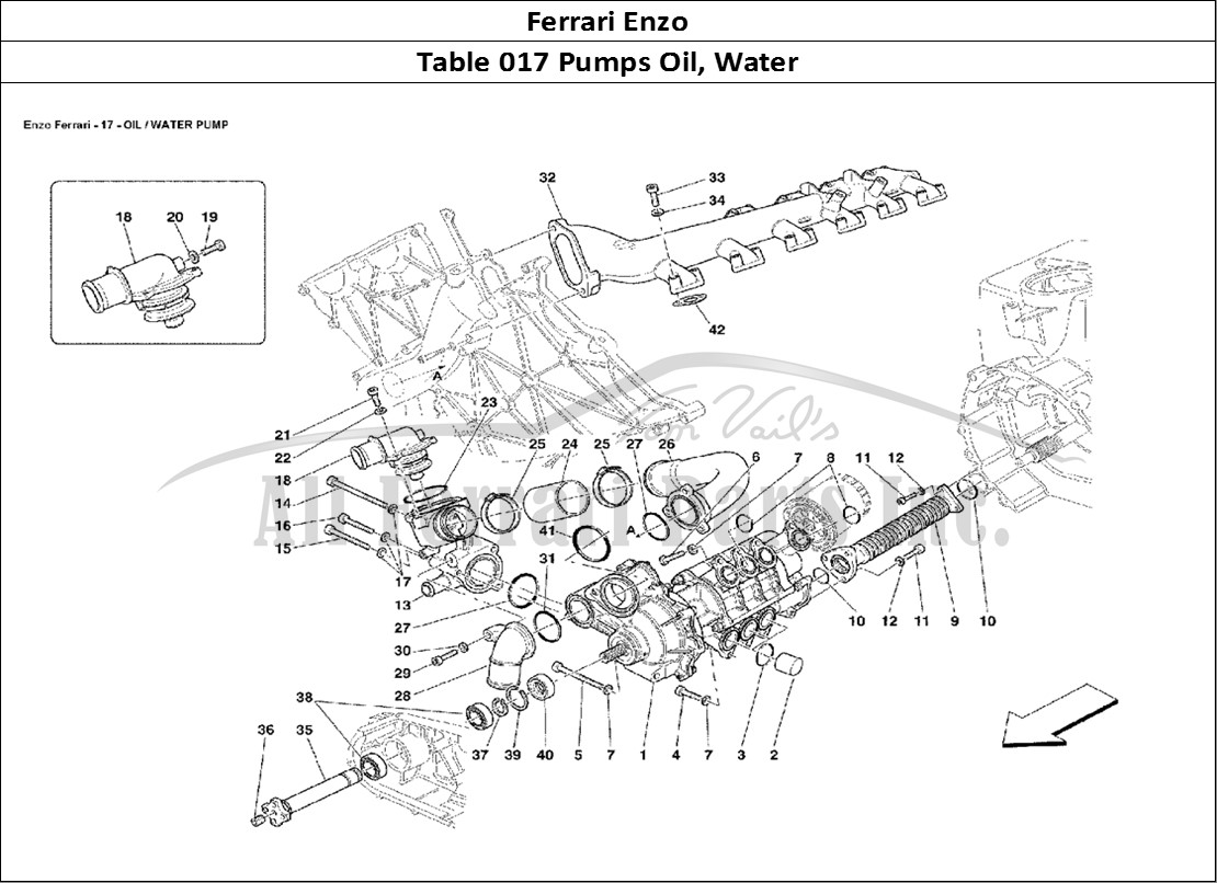 Ferrari Parts Ferrari Enzo Page 017 Oil / Water Pump