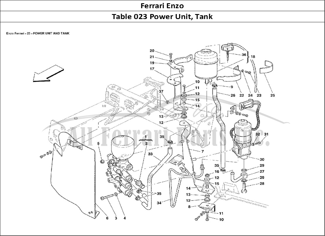 Ferrari Parts Ferrari Enzo Page 023 Power Unit and Tank