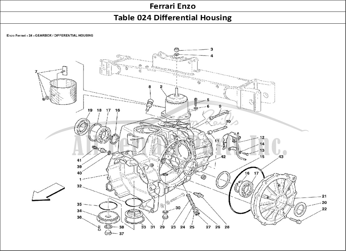 Ferrari Parts Ferrari Enzo Page 024 Gearbox / Differential Ho