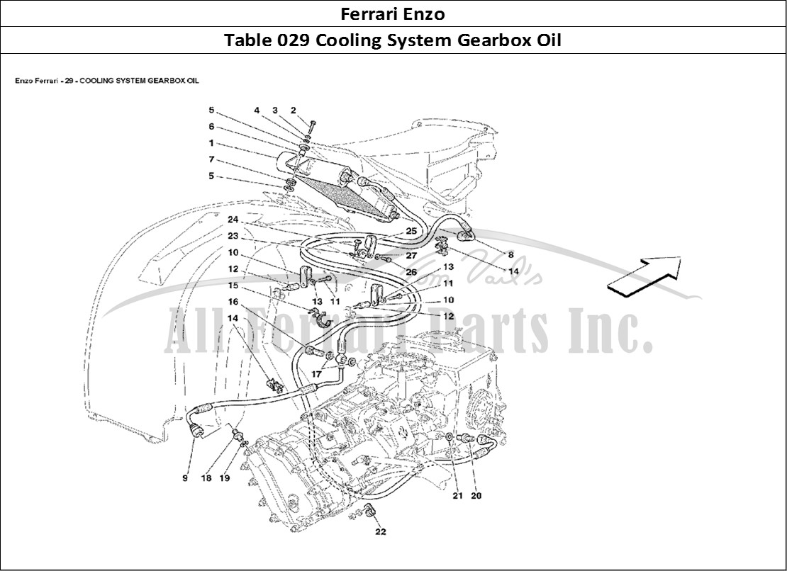 Ferrari Parts Ferrari Enzo Page 029 Cooling System Gearbox Oi