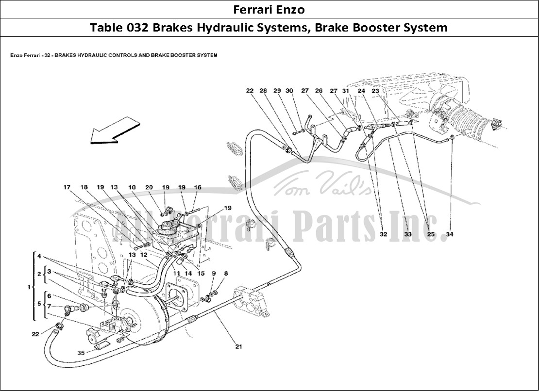 Ferrari Parts Ferrari Enzo Page 032 Brakes Hydraulic Controls