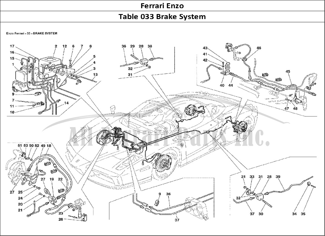 Ferrari Parts Ferrari Enzo Page 033 Brake System