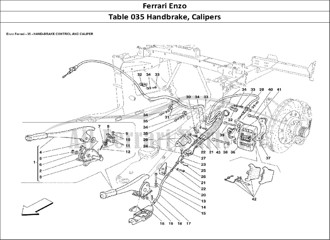 Ferrari Parts Ferrari Enzo Page 035 Hand Brake Control and Ca